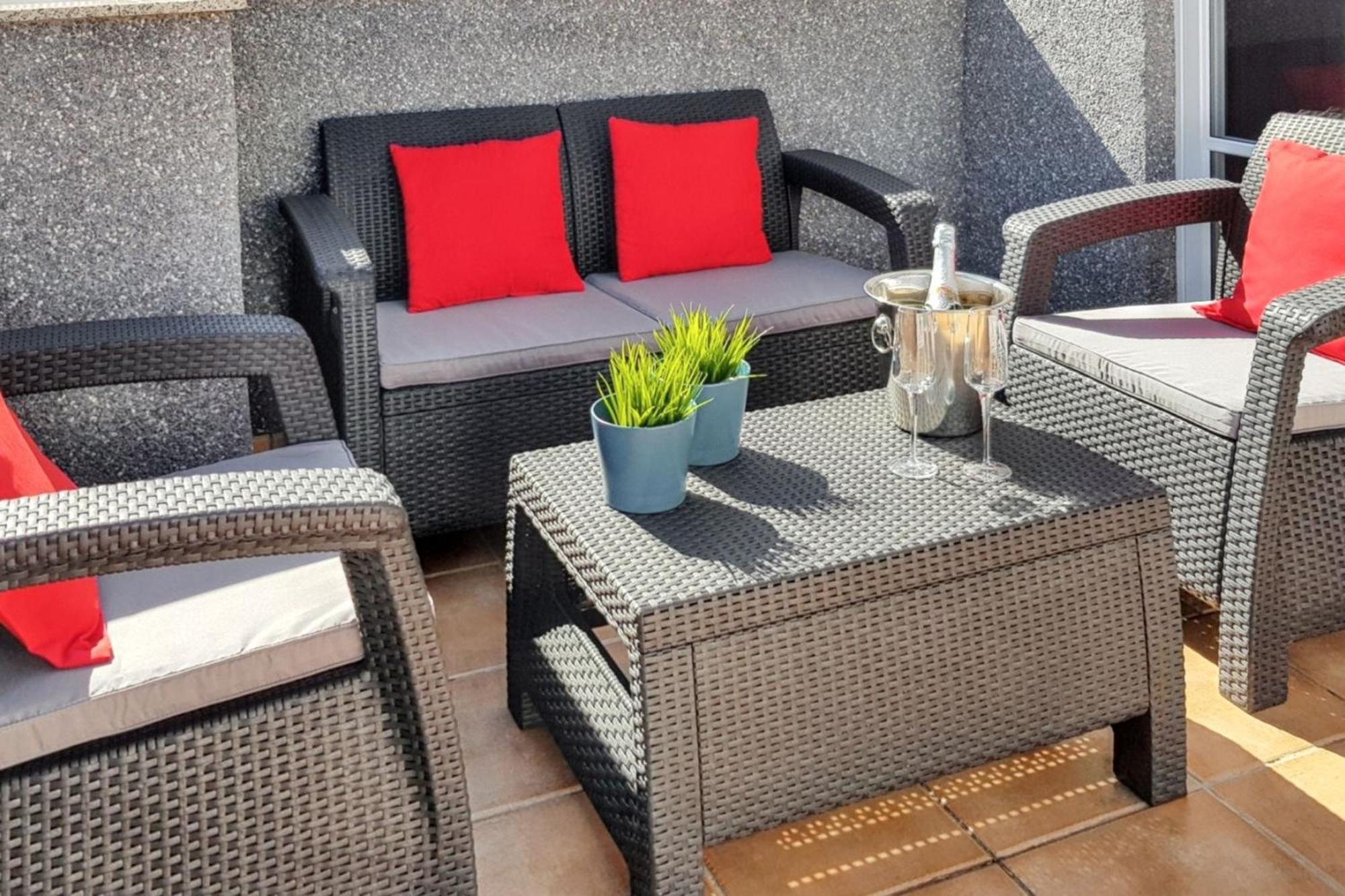 Bright Apartment In Puerto De Santiago 65 M² Terrace ภายนอก รูปภาพ